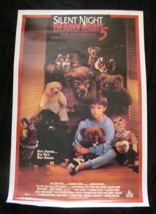 Silent Night Deadly Night 5 Toy Maker Movie Poster 1991 Video Promo