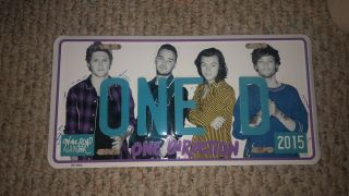 One Direction License Plate (otra Tour 2015)
