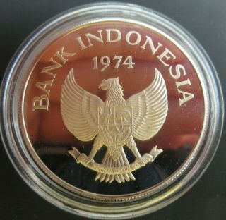 1974 ROYAL 1974 Indonesia Silver PROOF Conservation Orangutan 5000 RUPEE 2