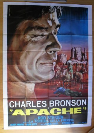 Charles Bronson Run Of Arrow Western Italian Movie Poster 2 Pannel R71