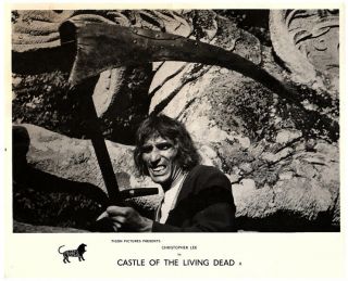 Castle Of The Living Dead Lobby Card Cult Horror Zombie Man With Sword