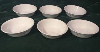 SET 10 Corelle Corning MORNING BLUE 6.  25 inch Cereal Soup Bowls 2