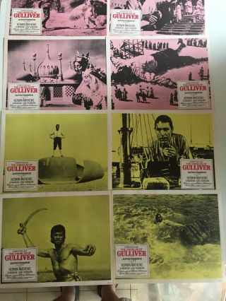 The 3 Worlds Of Gulliver Lobby Card Full Set Harryhausen
