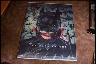 Dark Knight " E " 2008 Orig Ds Rolled 27x40 Movie Poster Heath Ledger Batman Rare
