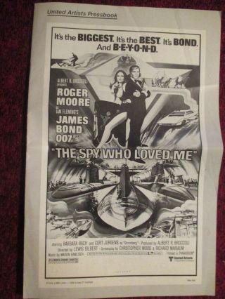 James Bond The Spy Who Loved Me American Pressbook Roger Moore 1977