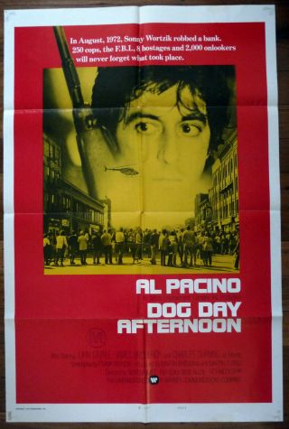 Dog Day Afternoon 1975 Australian One Sheet Movie Poster Al Pacino