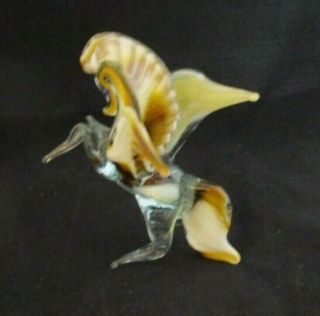 Murano Italy Hand Blown Gorgeous Artist Hand Crafted Glass Pegasus Figurine 3