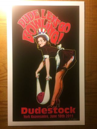 The Big Lebowski Dudestock Poster By Bob Masse Signed Artist Ed