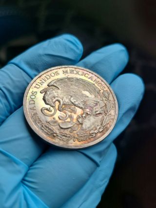 1862 Mexico Puebla Centenario Batalla 5 De Mayo De Silver Coin