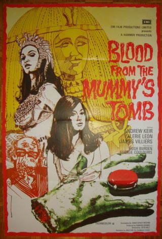 Blood From The Mummy’s Tomb - Horror - Hammer - Seth Holt - M.  Carreras - Os English (27x40