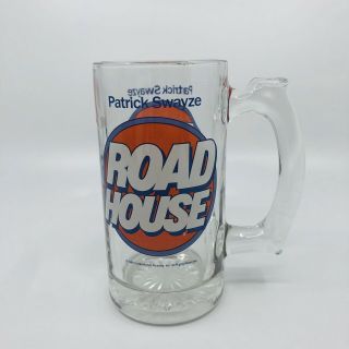 Vintage Rare Patrick Swayze Road House Movie Promo Mug Glass Cup Promotional