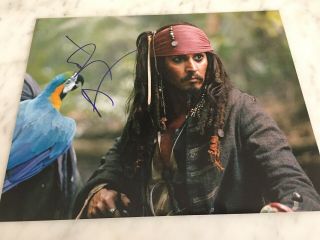 Johnny Depp Pirates Of The Caribbean Signed 8x10 Photo Jack Sparrow