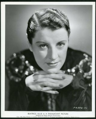 Beatrice Lillie Vintage 1938 Paramount Pictures Portrait Photo