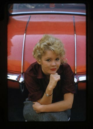 Tuesday Weld Teenage Portrait Photo Classic American Car Transparency