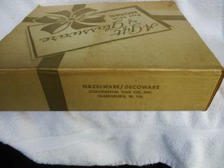 Hazelware CONTINENTAL CAN CO - SET of 8 Pink Turq.  White SNOWFLAKE Glasses w/Box 3