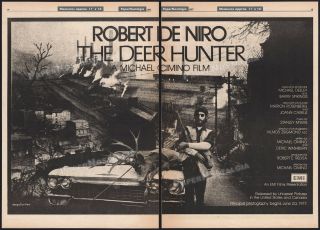 The Deer Hunter_orig.  1977 Trade Print Ad Promo / Poster_robert De Niro_1978