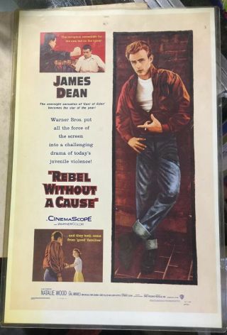 1955 James Dean Rebel Without A Cause Lobby Card 10.  5 " X17 "