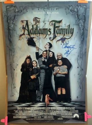 The Addams Family 1991 Film Poster Hand Signed By Christopher Lloyd