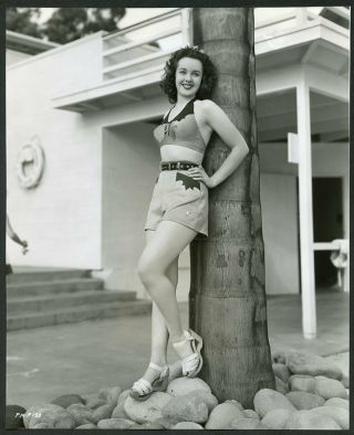 Peggy Moran Vintage 1940s Leggy Cheesecake Pin - Up Photo By Ray Jones