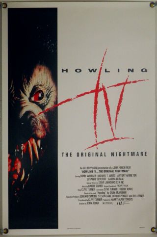 Howling Iv The Nightmare Rolled Orig Video Movie Poster (1988)
