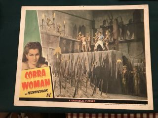 Cobra Woman 1944 Universal 11x14 " Horror Lobby Card Maria Montez Sabu Jon Hall