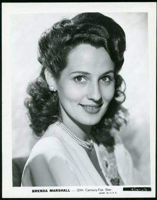 Brenda Marshall Vintage 1940s 20th Century Fox Portrait Photo