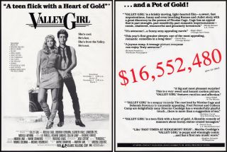 Valley Girl_original 1983 Trade Ad Promo / Poster_deborah Foreman_nicolas Cage