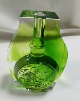 Tittot Glass Green Small 4” Vase