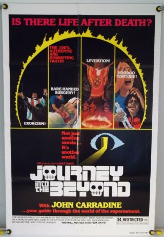 Journey Into The Beyond Ff Orig 1sh Movie Poster John Carradine Mondo Docu 1977