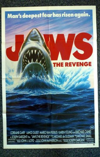 Jaws The Revenge 1987 Australian One Sheet Movie Poster Michael Caine