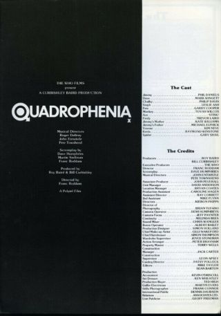 Quadrophenia British Pressbook Synopsis Photos Poster Art Sting The Who