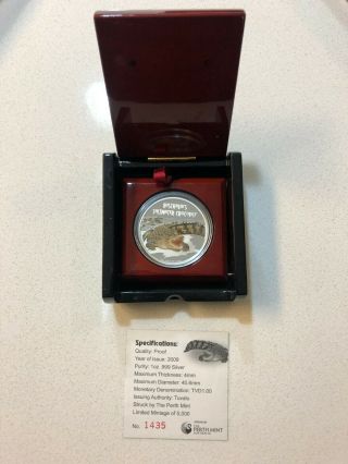 Perth 1 Oz Silver Proof Coin 2009 Salt Water Crocodile Deadly And Dangerous