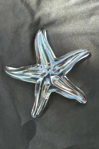 Baccarat France Crystal Clear Glass Starfish Figurine Paperweight