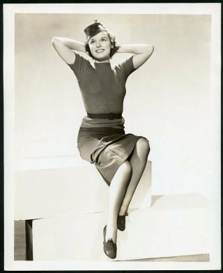 Mercedes Mccambridge In Sweater Vintage 1940s Leggy Cheesecake Photo
