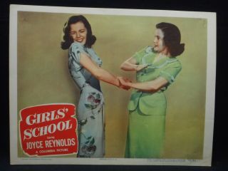 Girls School 1950 Lobby Card Vg Bad Girl Joyce Reynolds Julia Dean Exploitation