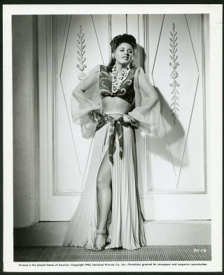 Ramsay Ames In Sexy Bare Midriff Outfit Vintage 1943 Leggy Pin - Up Photo