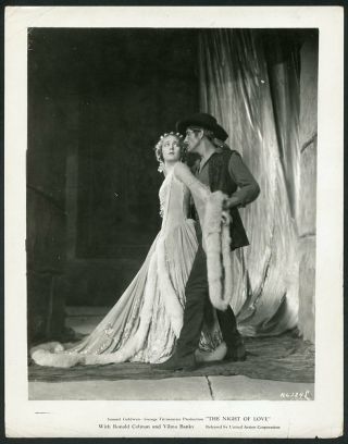 Vilma Banky Ronald Colman Dramatic Pose 1927 Photo " The Night Of Love "