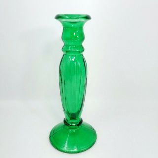 8 " Vintage Anchor Hocking Gaomi Green Glass Bud Vase