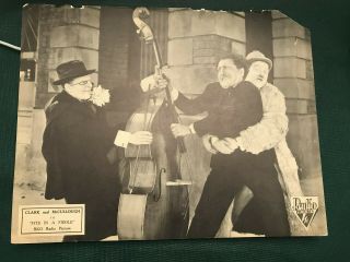 Fits In A Fiddle 1933 Rko 11x14 " Comedy Short Lobby Card Clark And Mccullough