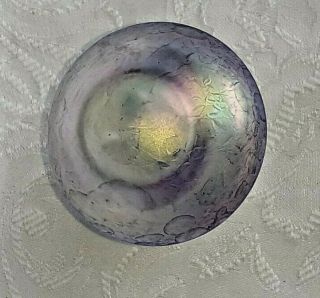 Amethyst Heron Glass Mushroom - Etched on Base - Hand Crafted - Gift Box 3