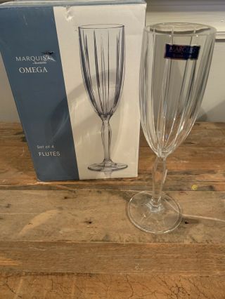 Set Of Four Marquis By Waterford Omega Glasse Flutes