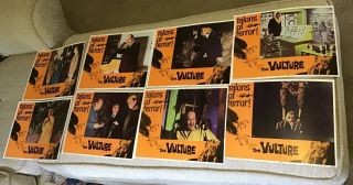 Vintage Movie Lobby Cards Set Talons Of Terror The Vulture 1966 Horro Sci - Fi