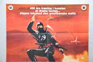 1983 Revenge of the Ninja (Ninja ' s Haevn) Demark Movie Poster 24 x 34 2
