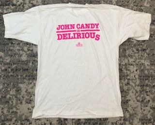 John Candy Is Delirious Video Movie Store Promo T Shirt Large Nwot