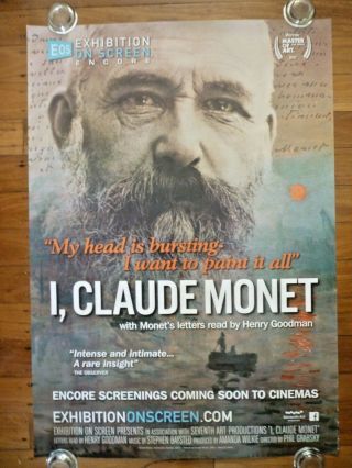 I,  Claude Monet 2018 Australian Advance One Sheet Movie Poster