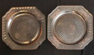Myfair Open Rose By Anchor Hocking Luncheon Plate Set Of 2