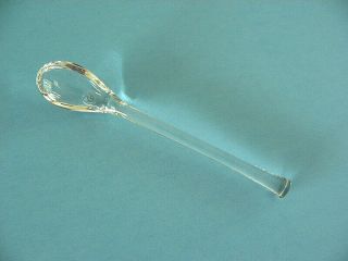 Baccarat 5 1/2 " Crystal Spoon Only For Mustard Jam Honey France Signed