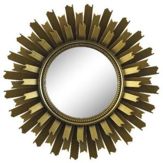 3 - Piece Wall Mirror Set Round Sunburst Gold Finish Mid - Century Modernist Decor 2