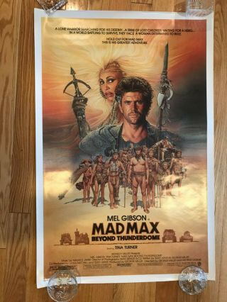 Mel Gibson Movie Poster 1 Sheet,  Mad Max Beyond Thunderdome,  Road Warrior