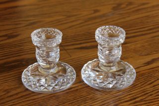 Waterford Crystal Lismore Candle Holders Candlesticks Set Of 2